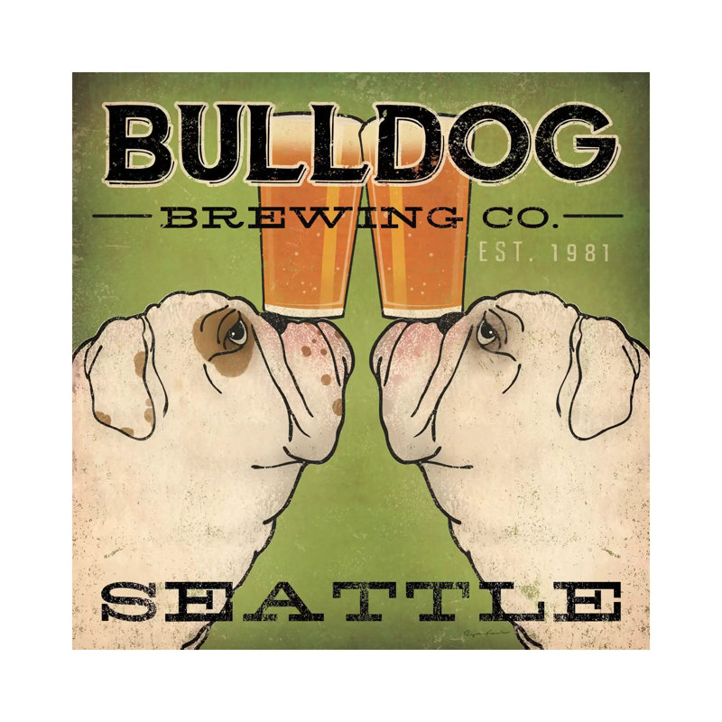 Bulldog Brewing Co. by Ryan Fowler - Wrapped Canvas Painting, 45.72 cm H x 45.72 cm W x 3.175 cm D