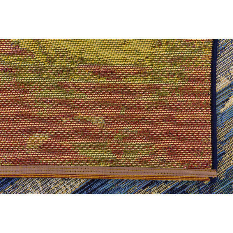 Tapis intérieur / extérieur bleu Tomlinson, Rond 8 pi