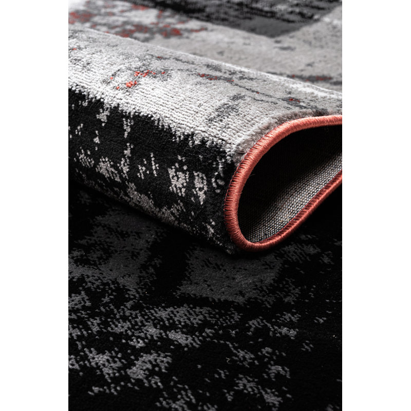 Abstract Area Rug, Terra, Rectangle 80 x 150 cm