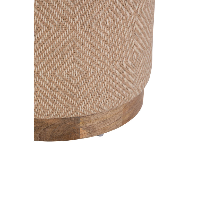 Repose-pieds élégant avec rangement élégant beige 16 po avec compartiment caché