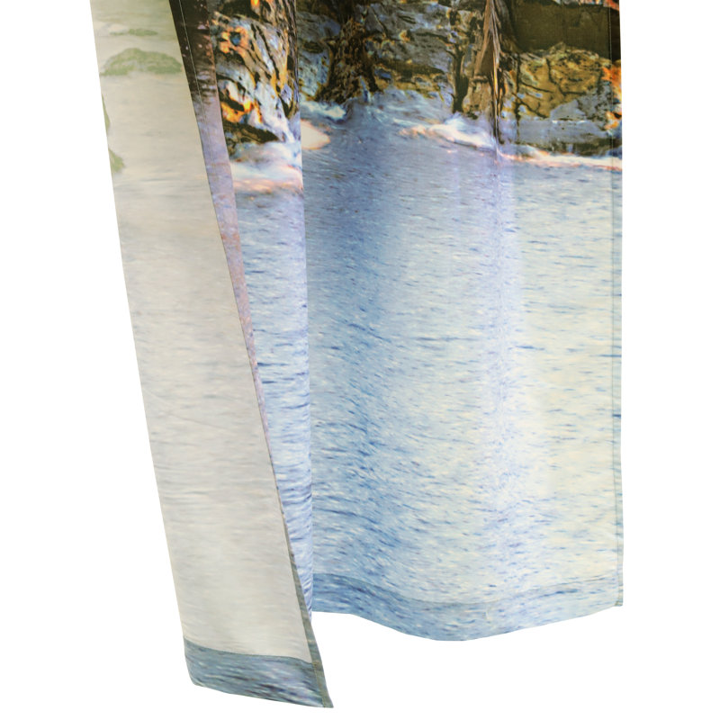 Paire de rideaux semi-transparents avec passe-tringle Patil