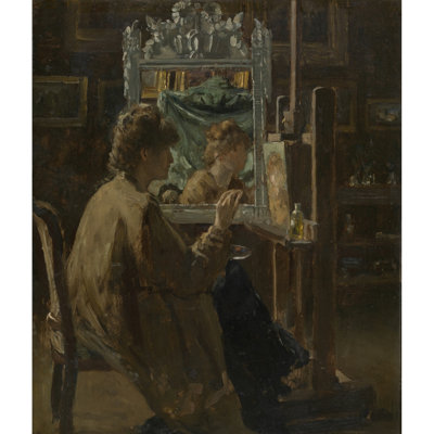 Artist in her studio
