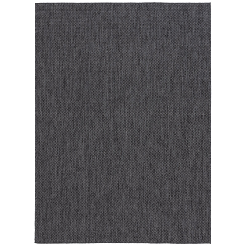 Tapis d'intérieur / extérieur de couleur unie Delfred Performance, Rond 6 pi 7 po