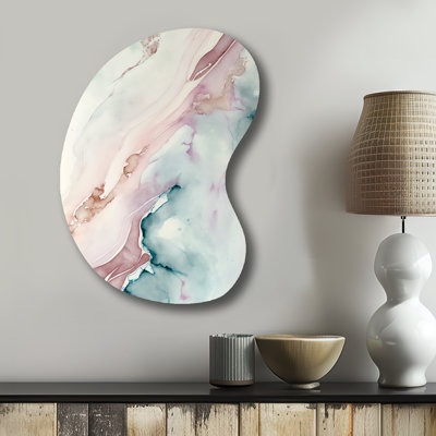 Colzie - Abstract Liquid Ink Boom Shape - Assymterical Metal Wall Art