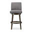 Swivel Upholstered Bar Stool with Solid Wood Frame-2063492783