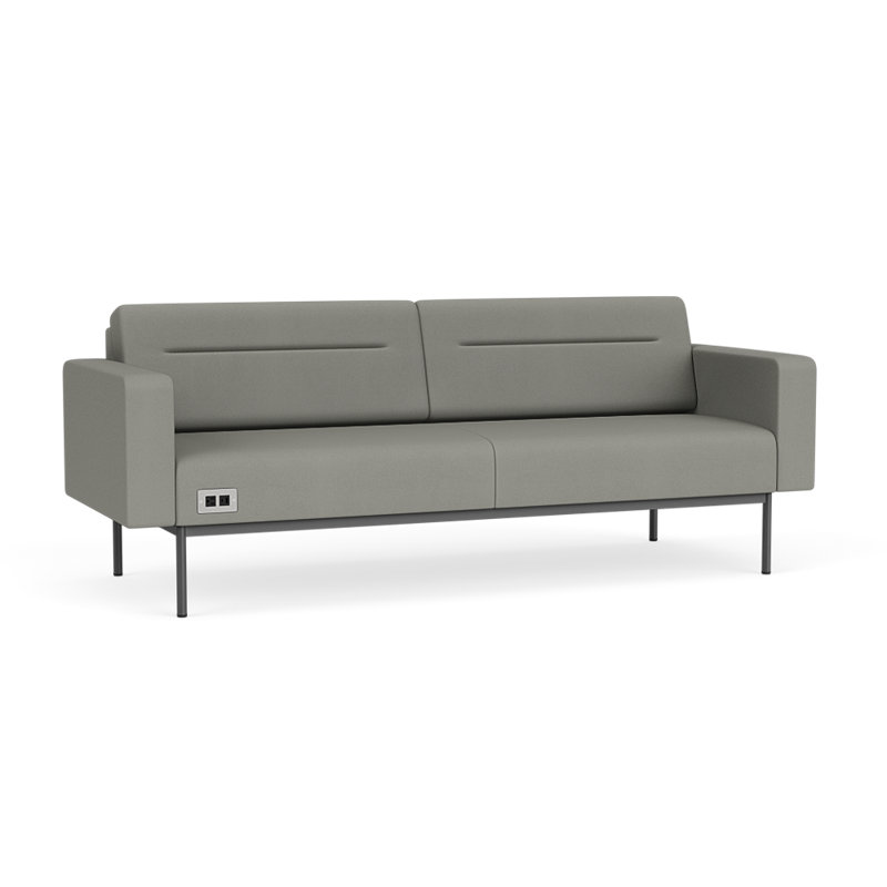 Canapé de réception Darsey, Avec alimentation, Patriot Plus, Gris anthracite