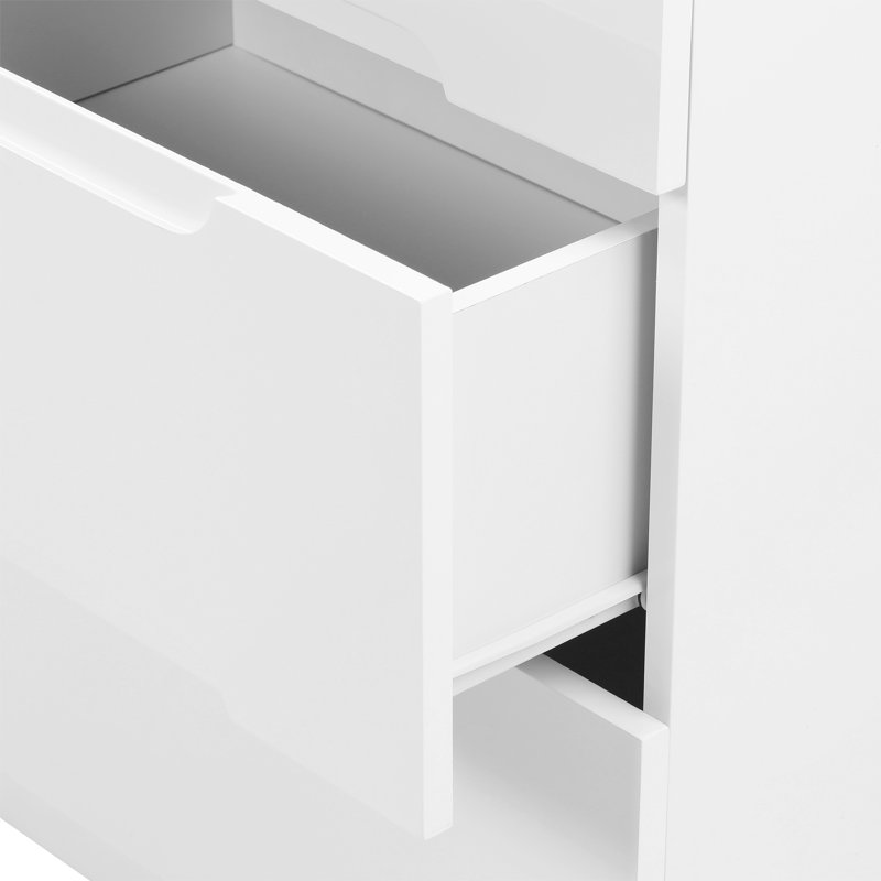 Meldrum 58cm W 5 - Drawer Chest of Drawers, White