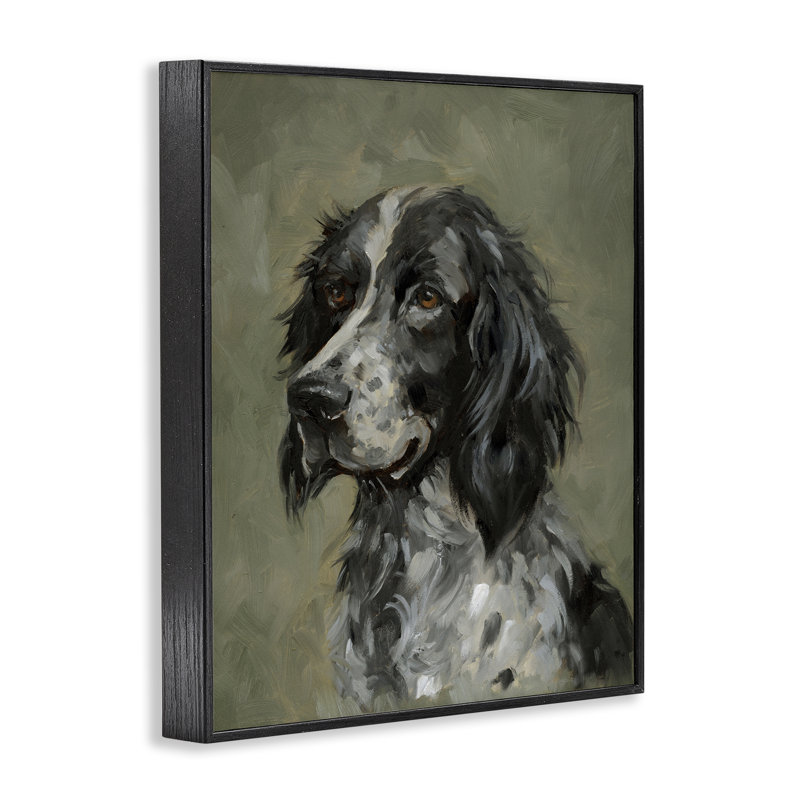Cocker Spaniel, art de la giclée encadrée par Victoria Barnes, Giclée encadrée noir minuit, H 14 po x l 11 po