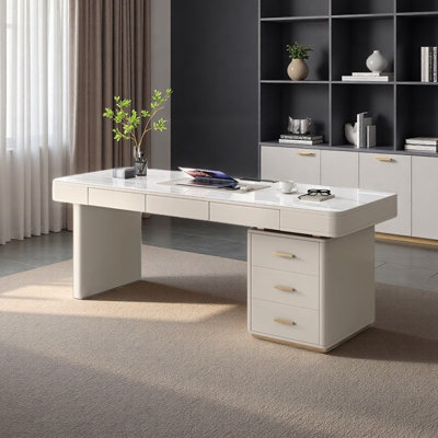 Bureau crème-moderne de luxe Rock-Slab