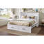 Grand lit escamotable Murphy avec station de charge, lit plateforme pliable multifonctionnel avec 1 grand tiroir de rangement pour chambre d'amis, petite chambre, blanc-782217319-782217317