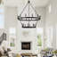 Margee 20 - Light Dimmable Wagon Wheel Chandelier