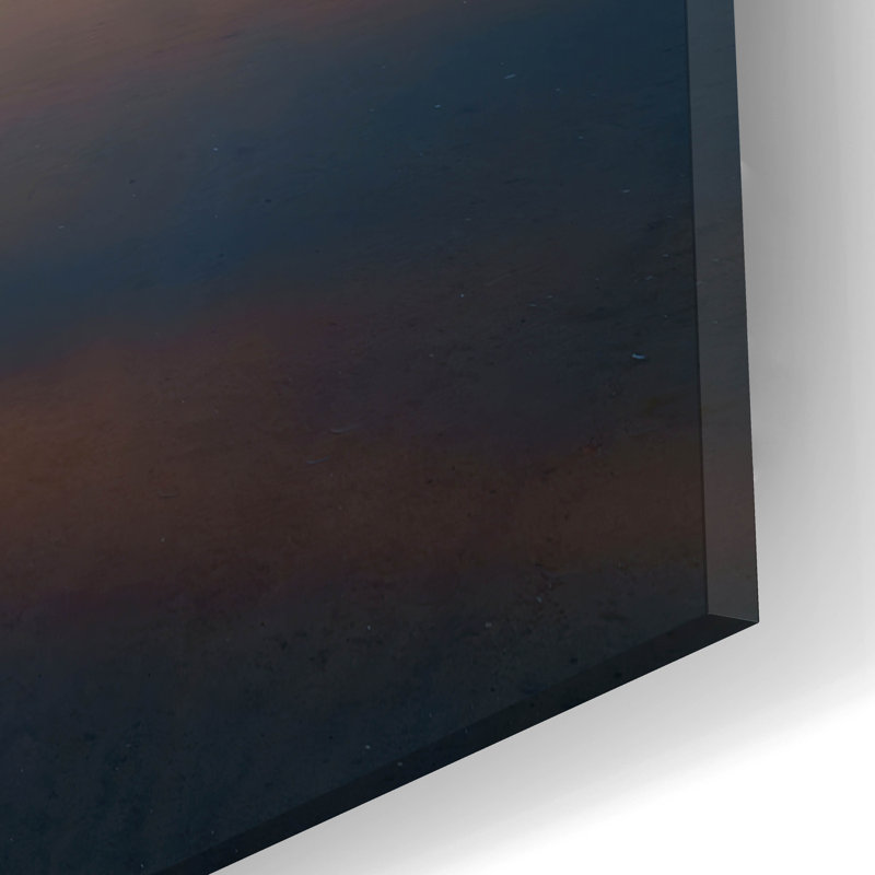 Art mural en verre Breakwater Bay «Nonesuch Sunset» par Rick Berk, H 12 po x l 16 po x P 0,13 po