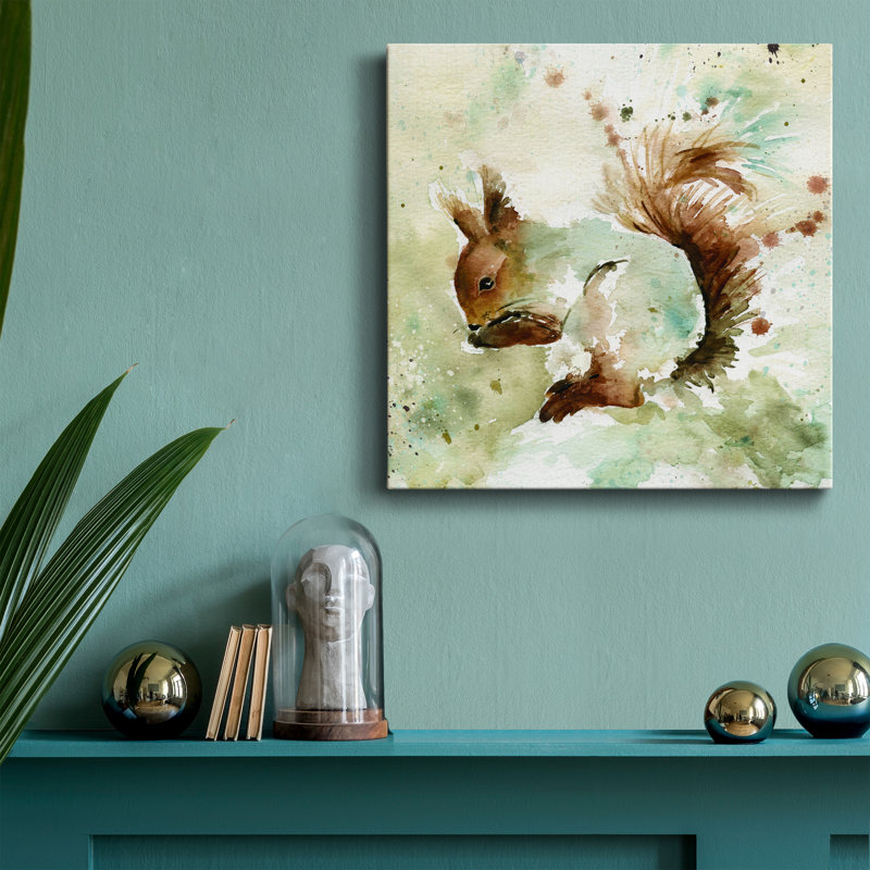 " Squirrel In Spring ", 10" H x 10" W x 1.5" D