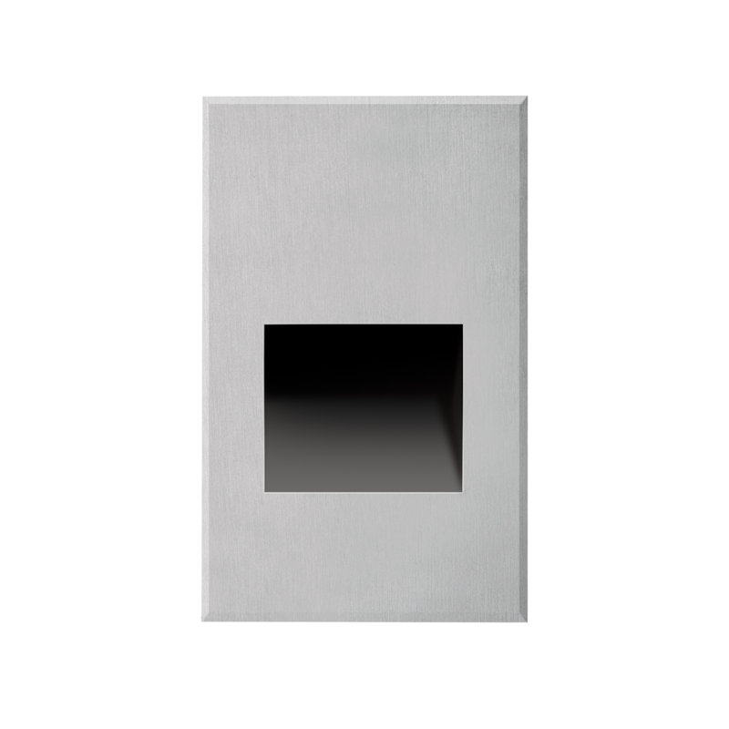 Sonic Brushed Nickel LED Recessed Step Light, 5" Height