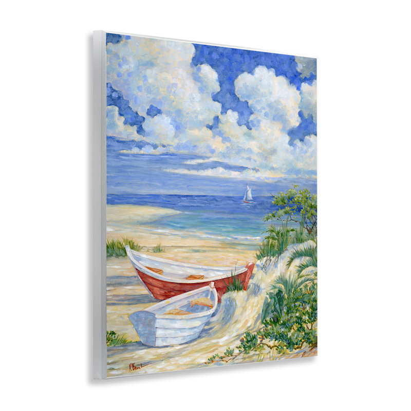 "Deux bateaux sur le sable", art mural par Paul Brent