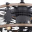 Ventilateur de plafond intérieur en bronze huilé et en teck bruni avec pales Anigre 21 po Anya, ensemble d'éclairage à DEL à intensité variable et télécommande incluse, 3 vitesses, abat-jour tambour en cage-583269792