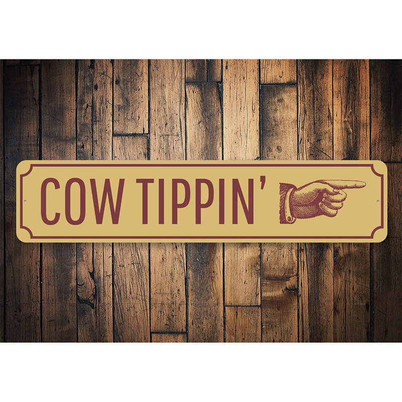 Plaque de vache en aluminium, H 4 po x l 18 po x P 0,04 po