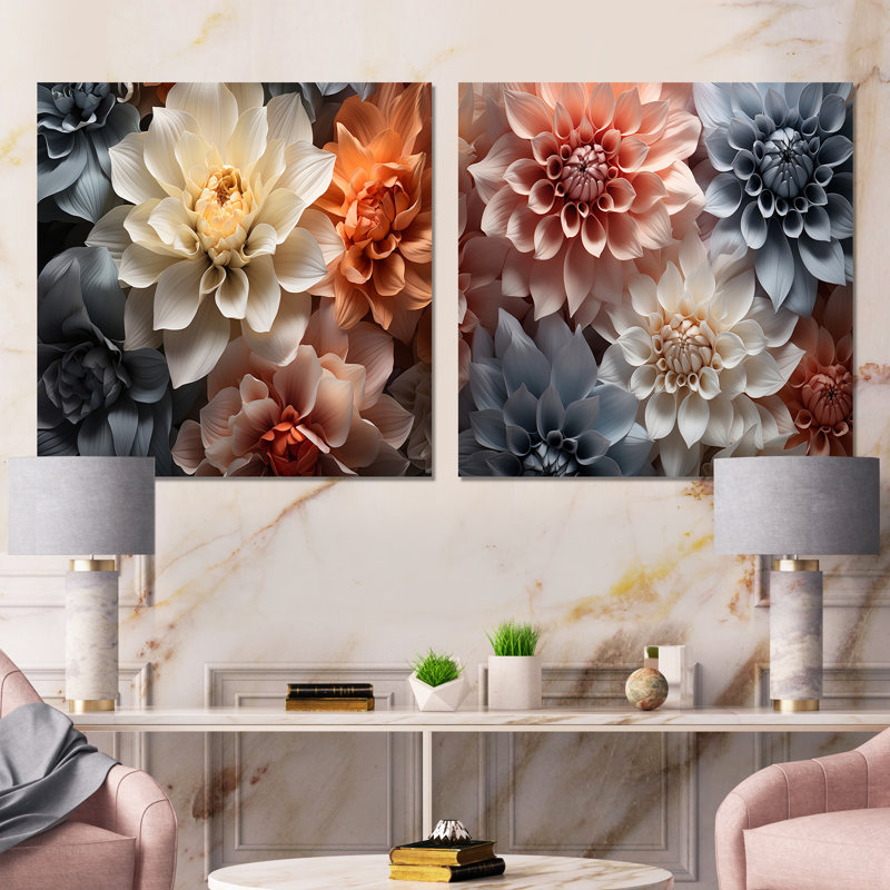 Havel - Abstract Still Lifes Square Collage Set Of 2, 30" H x 61" W, Wrapped Canvas