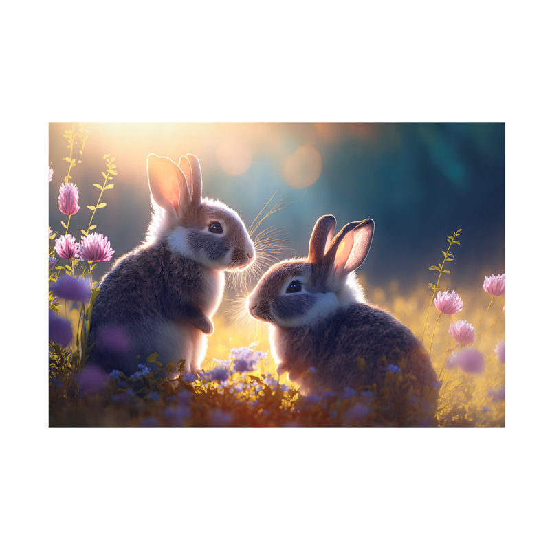 Animaux, animaux des bois 22 sur toile, H 30 po x l 47 po x P 2 po