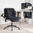 Criss Cross Legged Home Office Chair With Flip-Up Butterfly Back, Wide Seat Desk Chair With Flip-Up and Adjustable Arms, Wheels and Airbag Lumbar Support, Modern  Chair For Home Office (BLACK)-538298493
