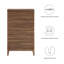 Commode 5 tiroirs Render en noyer
