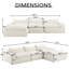 Canapé modulaire en L Boneless pour salon modulaire entièrement compressé