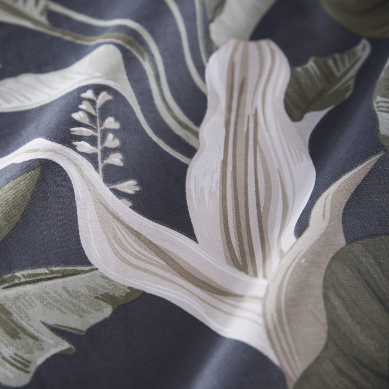 O. Botanicals Olive Duvet Cover Set Polyester Floral Duvet Cover with Pillowcases Included