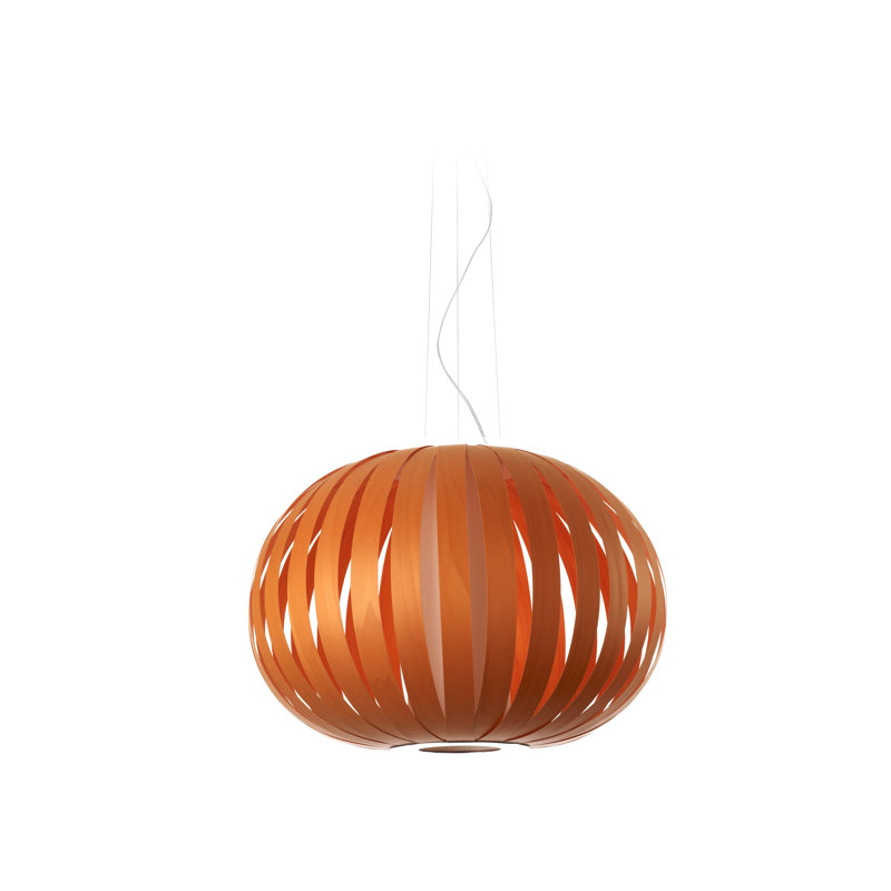 Poppy 1 - Light Pendant, 17" H x 24.8" W x 24.8" D, Orange, E26/Medium