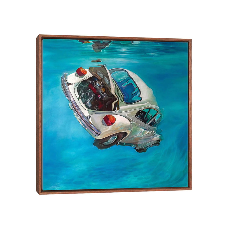 Itaparica 1 Piece Wall Art on Canvas, 45.72 cm H x 45.72 cm W, Classic Brown Wood Framed