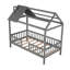 Lit simple en bois avec clôture-278072197