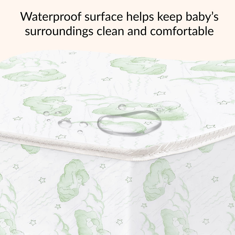 Matelas de lit de bébé à ressorts 112 po Dream On Me Housse imperméable en vinyle | Certifié Greenguard Gold | Fabriqué aux États-Unis | Garantie du fabricant de 10 ans