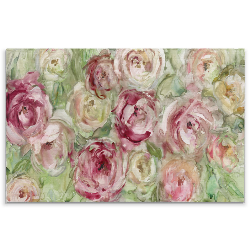 " Climbing Rose ", 24" H x 36" W x 1.5" D, Wrapped Canvas