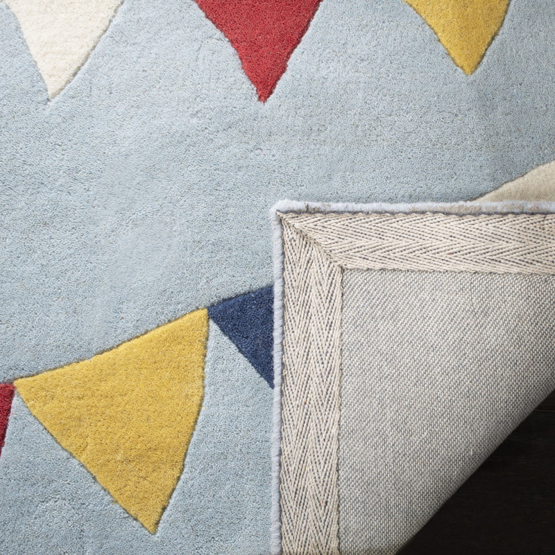 Party Time Martha Stewart Hand Tufted Wool Rug, Rectangle 8' x 10', Blue/Red/Yellow
