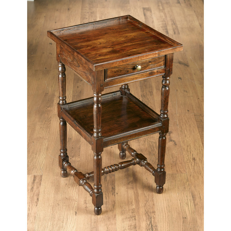 Imane End Table with Storage, Pecan