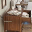 Ensemble de table de chevet en rotin de 26,8 po de largeur avec table de chevet à 2 tiroirs et tablette ouverte Boho-1092829960