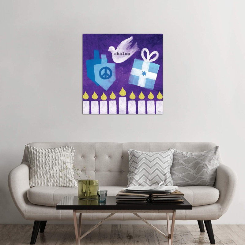 Shalom I by Linda Woods - Wrapped Canvas Print, 45.72 cm H x 45.72 cm W x 1.91 cm D