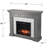 Dakesbury Faux Stone Electric Fireplace withTouch Screen Control Panel