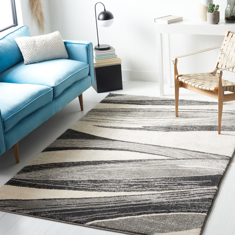 Juno Retro Performance Abstract Rug, Rectangle 9' x 12'