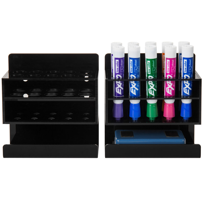 Acrylic 10 Slot Wall Mounted Pen Holder