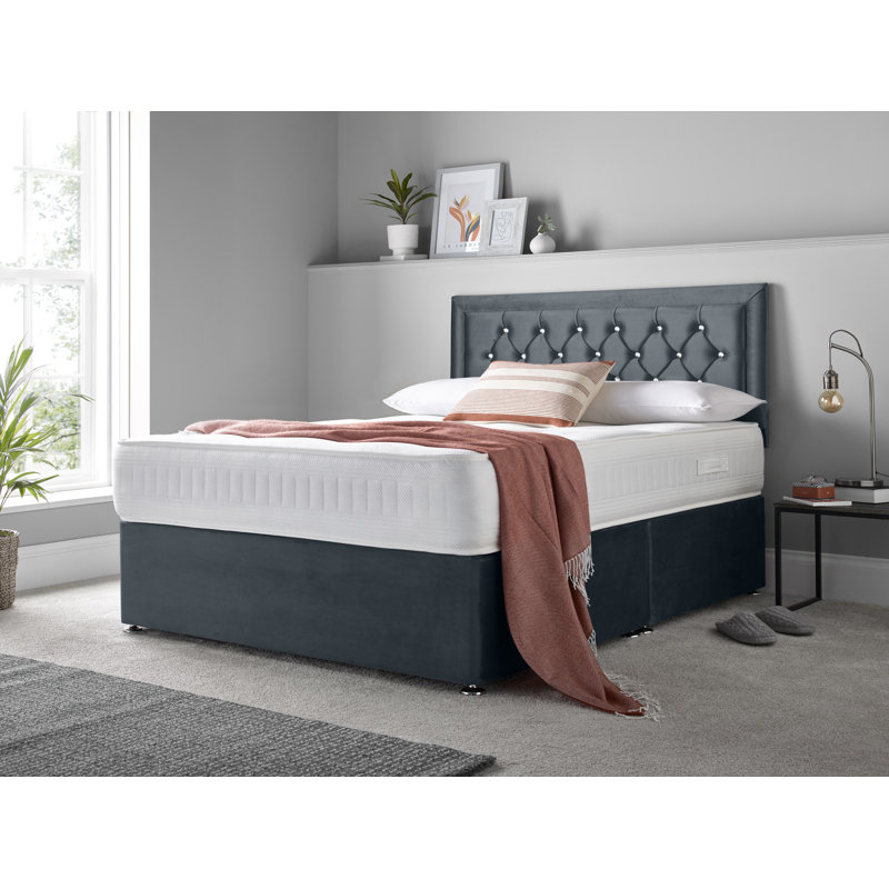 Macungie Divan Bed Set, Steel, Kingsize (5'), 4 Drawers