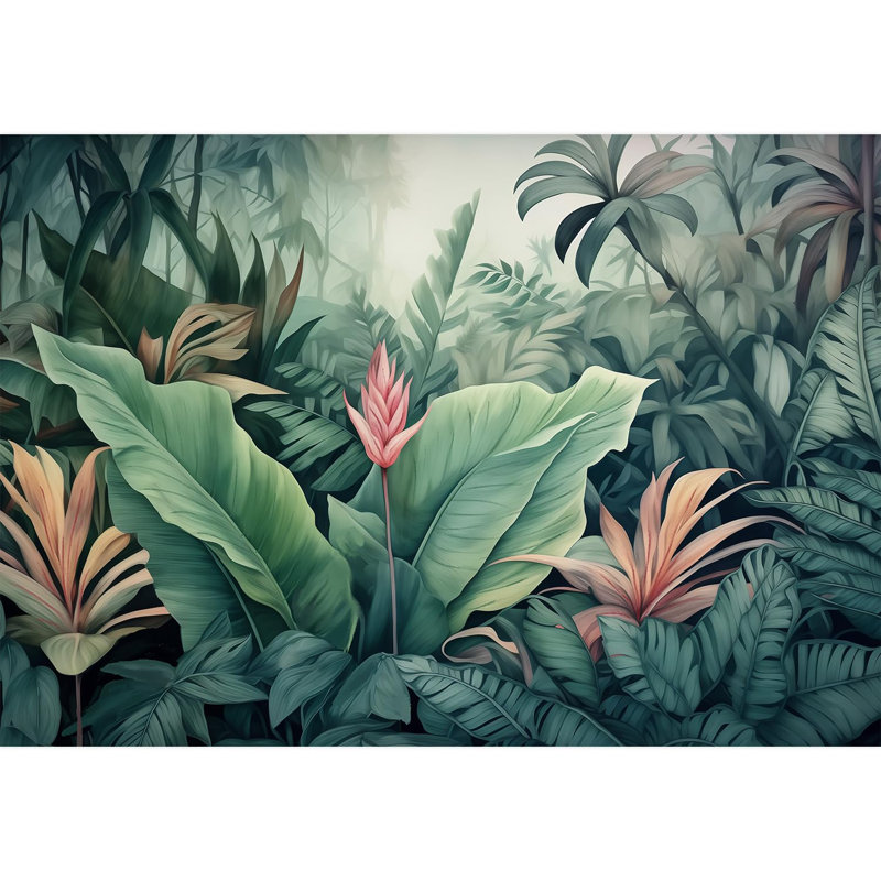 Bordure florale pelez et collez, L 100 po x l 144 po