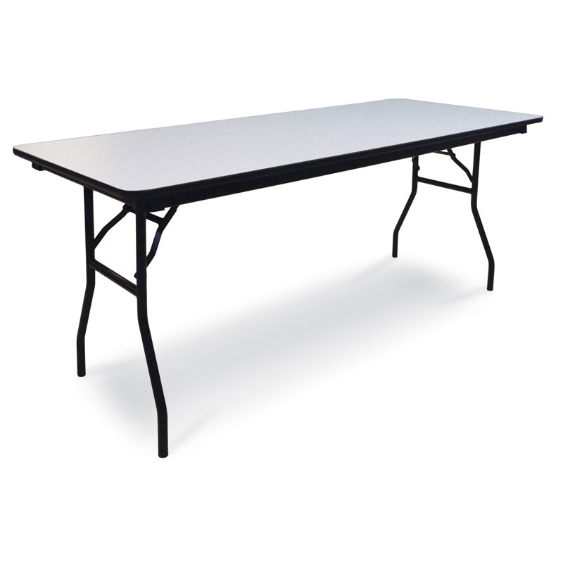 Table pliante rectangulaire 72'', H 30 po x l 18 po x P 72 po, Glace grise