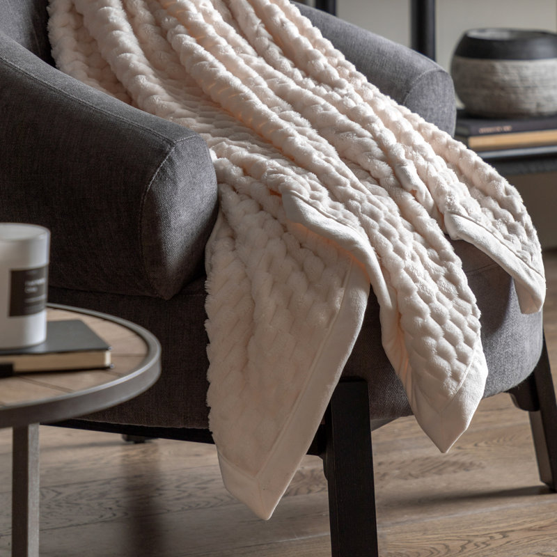 Adreyan Throw Blanket, Natural