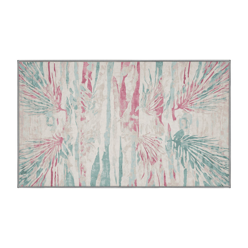 Machine Washable Gray Area Rug, Runner 2' x 5'
