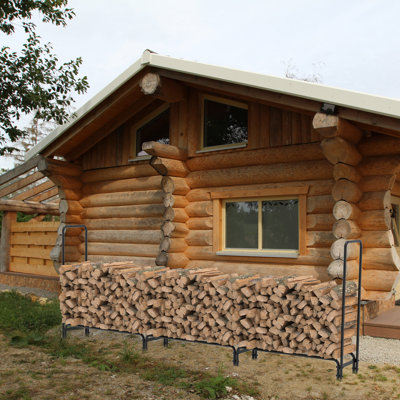 Alyviah 344.9 cm W Metal Log Rack