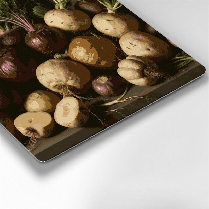 Légumes, art mural brun en métal Rutabaga, H 16 po x l 16 po