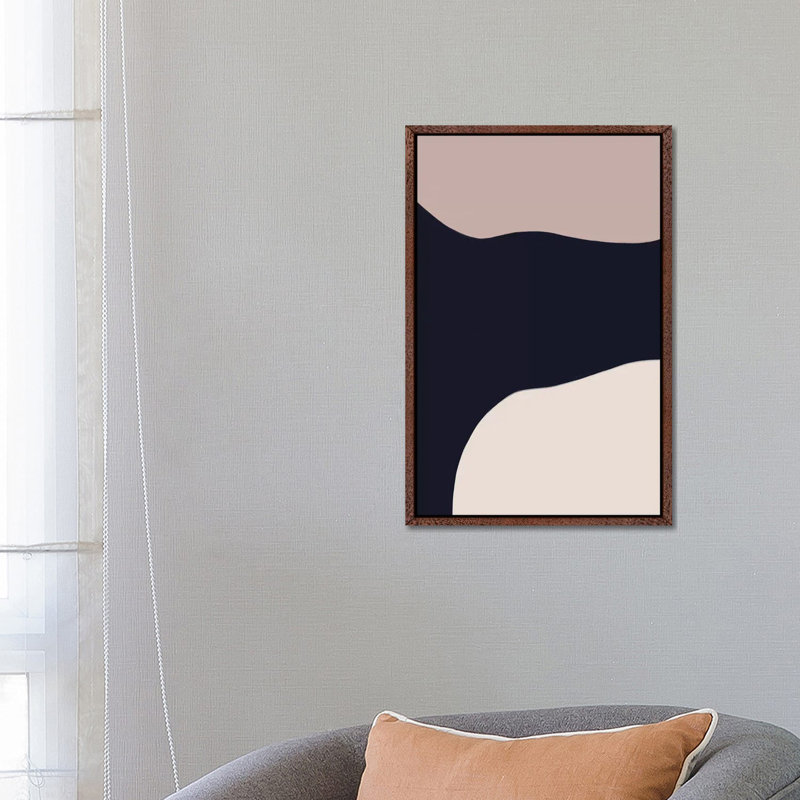 Navy Rose Abstract III by Leah Straatsma - Print on Canvas, 66.04cm H x 45.72cm W x 3.81cm D