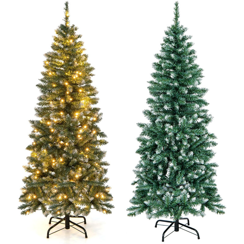 Lighted Artificial Pine Christmas Tree, 150cm H