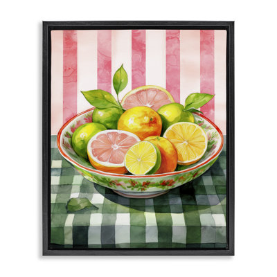  Mixed Citrus Bowl Canvas Wall Art by Daphne Polselli
