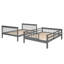 Stairway Full-Over-Full Bunk Bed With Storage And Guard Rail For Bedroom, Dorm, Grey